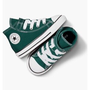 Converse Dark Green High Top Sneakers with White Accents